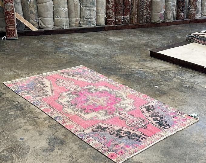Turkish handmade rug, 5x7 ft,  oriental rugs, anatolian rugs, washale oushak floor rug, oushak kidsroom rug, middle east kitchen rug,