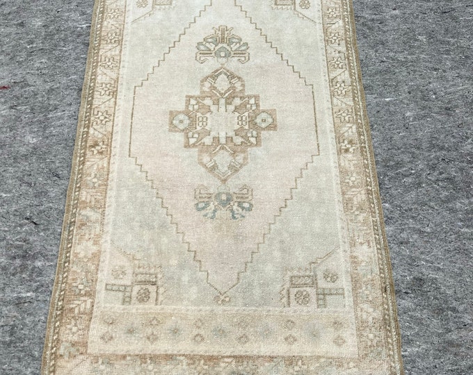2.6x4.2 turkish beige colors handmade rug, wash  rugs, oushak faded rugs, oriental area rugs, Accent kitchen rugs, anatolian small rug,