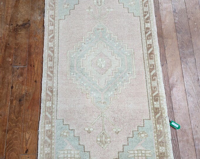 2x3 turkish doormat rug, oushak doormat rug, anotolia doormat rug, kitchen doormat rug, handmade doormat rug, entry doormat rug