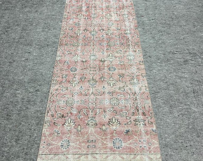 2x11 feet oushak runner, 2x11 turkish runner rug, 2x11 anatolian runner rug, 2x11handmade runner rug, 2x11 entry Decoor runner rug