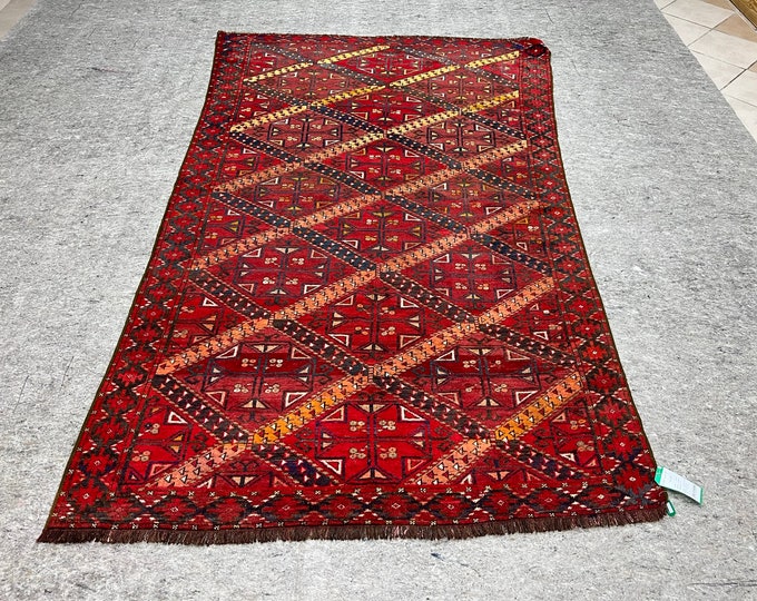 5x8 turkish red colors handmade rug, wash  rugs, oushak faded rugs, oriental area rugs, Accent kitchen rugs, anatolian small rug,