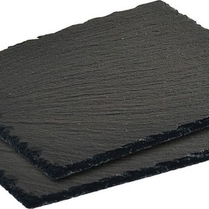 6 slate plates 30 x 20 cm / plate, serving plate, placemat, decorative element,