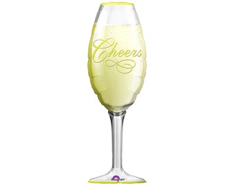 Wine Glass Balloon cheers 31 celebration wine B021