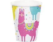 Llama Cups, Llama Party Cups, Llama Decor, Llama Birthday, Llama Baby Shower, Alpaca Party, Fiesta Party, Llama Themed, Cactus Party Cups