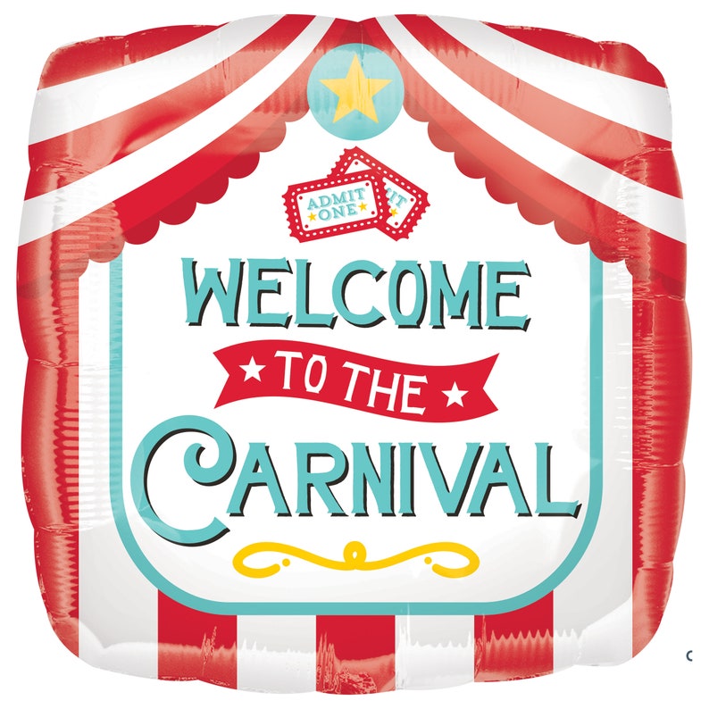 29 Carnival Popcorn Bouquet Balloons Birthday Party Decor Carnival Balloon Carnival Party Decorations Night Out Balloon Circus Balloon