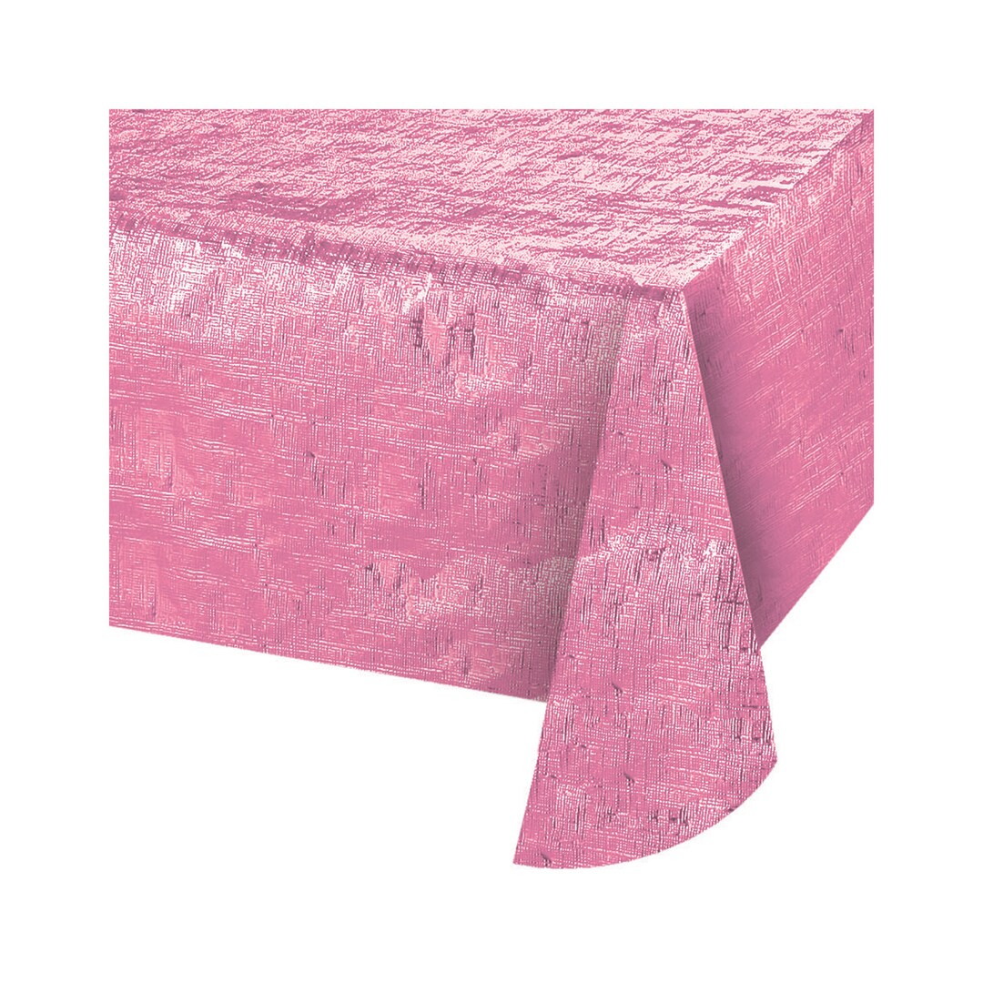 Iridescent Pink Tablecloth, Pink Baby Shower Tablecloth, Pink Table