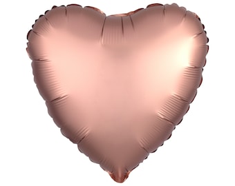 Rose Copper Heart Balloon 18", Valentine's Day Balloon, Love Balloon, Anniversary Balloon, Valentine's Day Decor, Heart Shaped Balloon