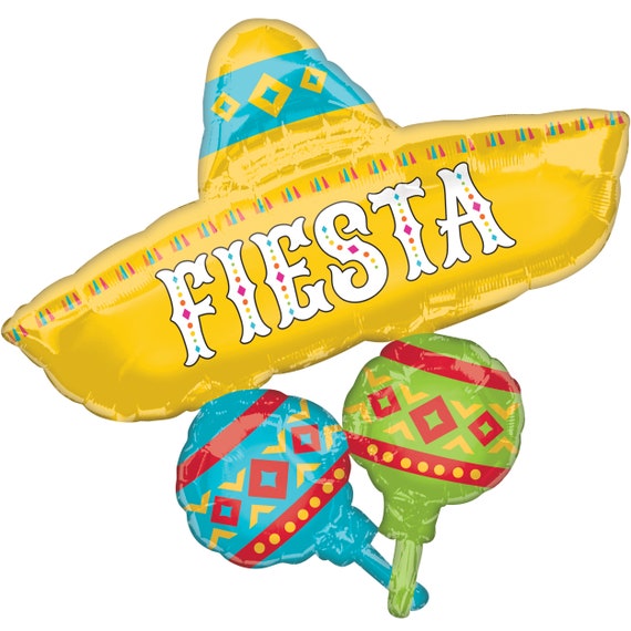 FIESTA Pinata Sombrero Birthday Party Balloons Decoration Supplies Taco  Mexico 