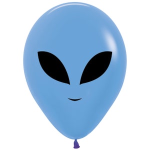 Ten Alien Balloons 5, Outer Space Balloon, Space Party, Astronaut Balloon, Rocket Balloon, Space Birthday, Alien Decoration, Galaxy Party image 2