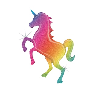 Glitter Rainbow Unicorn Balloon 54&quot;, Unicorn Birthday, Unicorn Party, Baby Shower Balloon, Unicorn Decor, Unicorn Balloons, Unicorn Horn