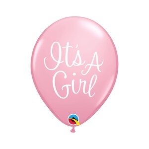 Five Pink Its A Girl Balloons Latex, Baby Reveal Party, Baby Shower Balloon, Baby Girl Balloon, Gender Reveal Party, Baby Party Balloon
