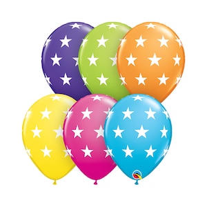 Five Big Star Balloons Latex, Baby Shower Balloon, Birthday Balloon, Bridal Shower Balloon, Kids Balloons, Stars Birthday, Shooting Star