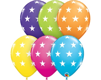 Five Big Star Balloons Latex, Baby Shower Balloon, Birthday Balloon, Bridal Shower Balloon, Kids Balloons, Stars Birthday, Shooting Star