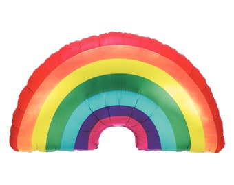 Jumbo Rainbow Balloon Foil Mylar 36" Rainbow Themed, Rainbow Birthday Party, Rainbow Party, Rainbow Decorations, Baby Shower