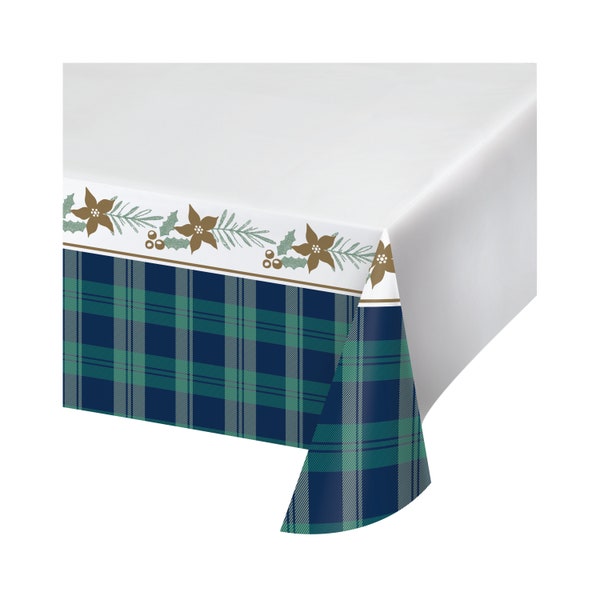 Plaid Blue and Green Tablecloth Etsy