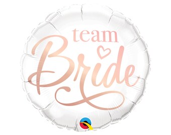 Team Bride Balloon Foil Mylar 18", Bachelorette Party, Bridal Shower, Bride to Be, Hen Party Balloon, Rose Gold Balloon, Team Bridal Party