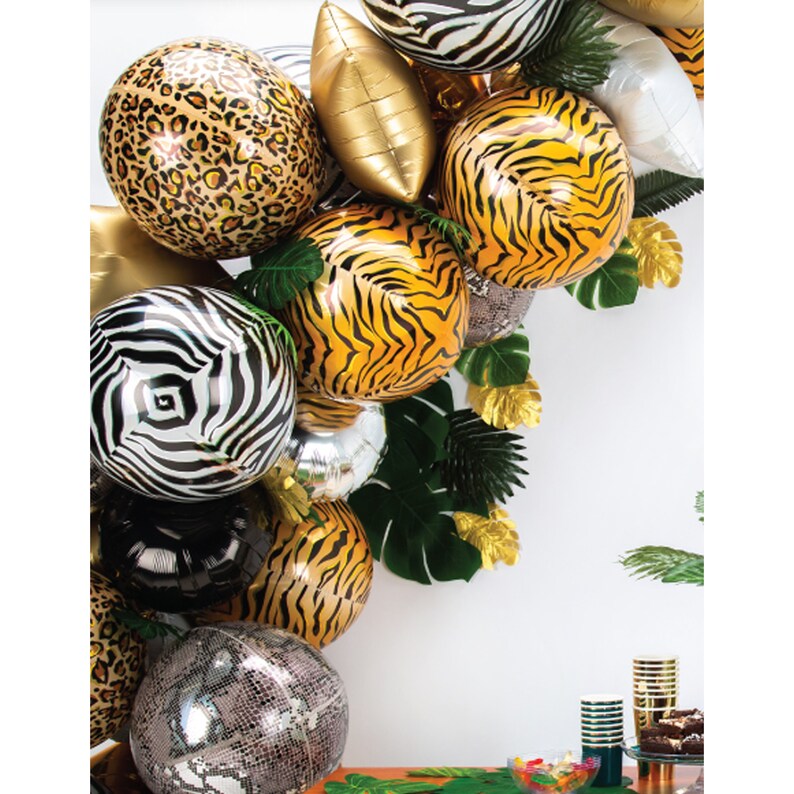 16 Round Leopard Print Balloon Animal Print Safari Balloons Animal Skin Balloon Leopard Decoration Jungle Balloon Animal Hide Balloon