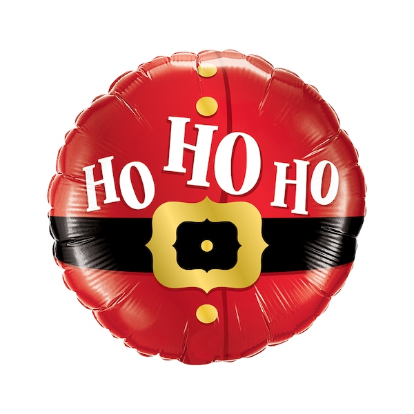 Ho Ho Ho Balloon 18", Christmas Balloon, Christmas Party, Christmas Decoration, Santa Claus Balloon, Holiday Party Balloon, Santa Balloon