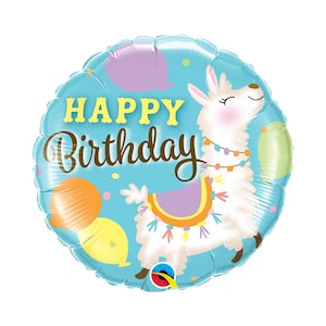 Happy Birthday Llama Balloon 18&#39;, Llama Party, Llama Baby Shower, Llama Themed Party, Llama Birthday Party, Llama Decorations, Fiesta Party
