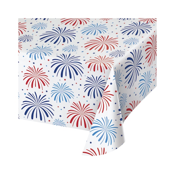 Patriotic Tablecloth, Independence Day, 4th of July Party, Red White and Blue, Stars and Stripes, Patriotic Table Cover, USA Tablecloth