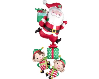 Santa Balloon 63", Christmas Balloons, Christmas Party, Christmas Decorations, Office Christmas Party, Santa Claus Balloon, Holiday Balloon