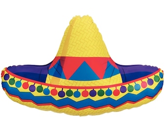 Fiesta Sombrero Balloon 34', Cinco de Mayo Party, Taco Party Balloon, Margarita Balloon, Fiesta Sombrero, Taco Birthday, Fiesta PartY