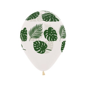 Five Palm Leaf Balloons, Luau Party, Baby Shower Balloon, Aloha Party, Beach Party, Jungle Party, Tropical Party, Palm Leave, Safari