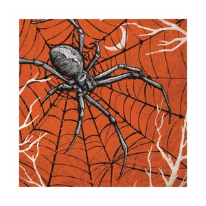 16 Large Halloween Spider Napkins, Halloween Decoration, Halloween Napkins, Halloween Party, Halloween Tableware, Spiderwebs