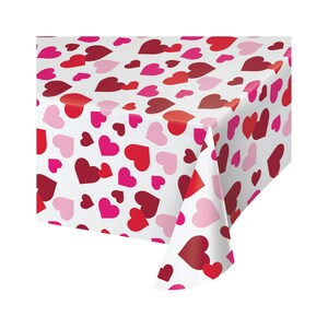 Hearts Tablecloth, Hearts Table Cover, Hearts Decorations, I Love You Tablecloth, Heart Birthday Party, Heart Baby Shower, Valentine's Day