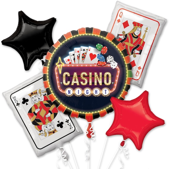 Black Red Heart Poker Themed Party Magic Show Casino Poker Party