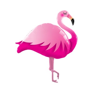 Giant Flamingo Balloon 46&quot;, Birthday Flamingo Balloon, Flamingo Party Decorations, Tropical Party Balloon, Pink Balloon, Beach Party Balloon