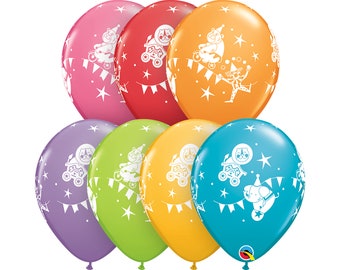 Five Circus Balloons Latex, Baby Shower Balloon, Big Top Party, Birthday Balloons, Carnival Party, Circus Party Balloons, Birthday Clown