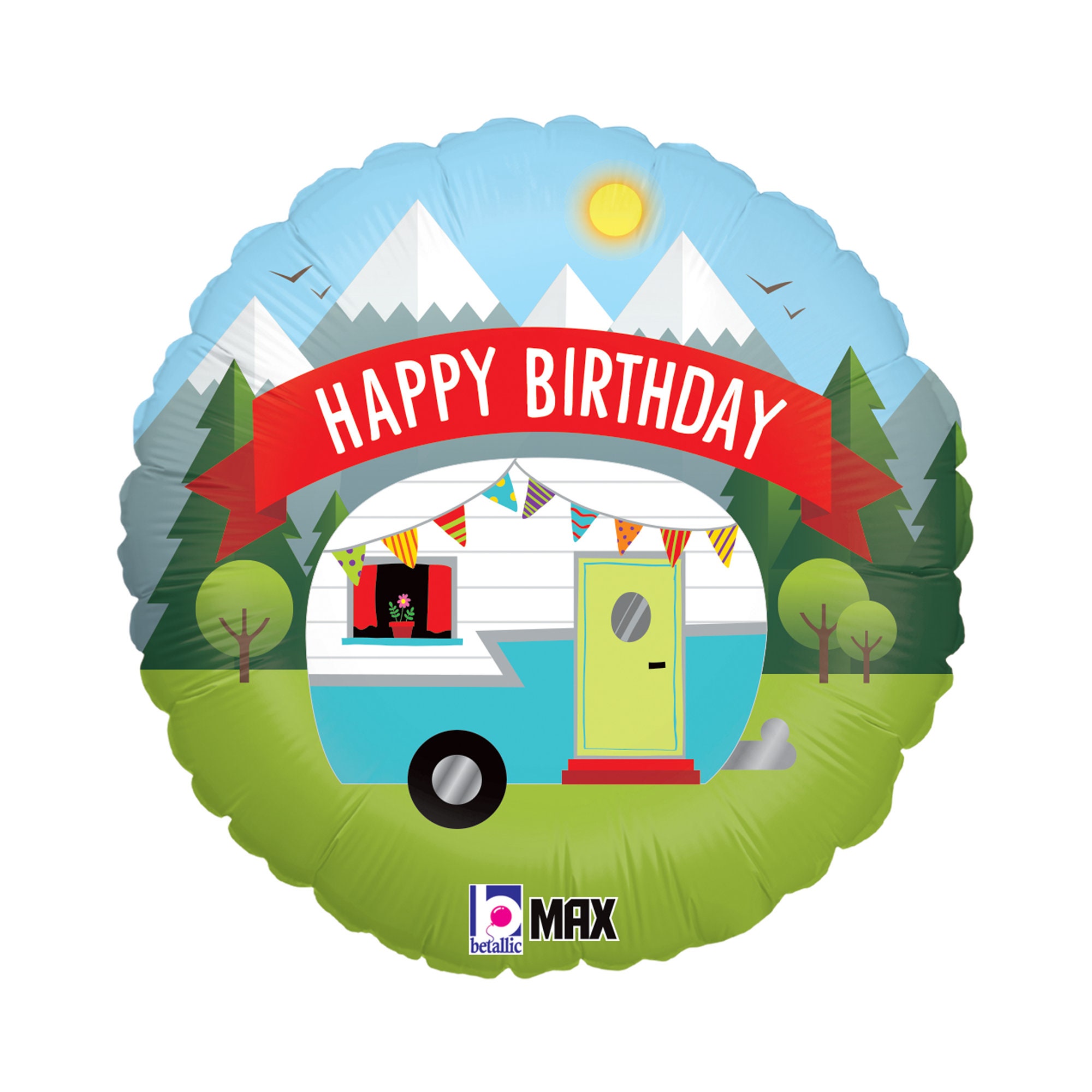 18 Happy Birthday Camper Balloon Happy Camper Balloon Etsy