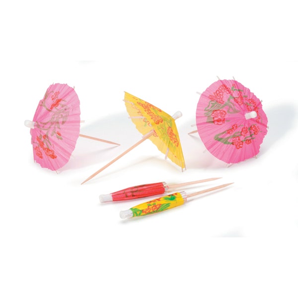 24 Paper Umbrellas, Multiple Colors, Paper Drink Parasols, Cocktail Umbrellas, Luau Party, Drink Umbrella, Party Parasol, Tropical Drinks