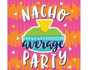 16 Small Nacho Napkins, Taco Party, Llama Party, Fiesta Napkins, Cinco De Mayo, Fiesta Birthday, Fiesta Decor, Mexican Fiesta, Fiesta Party