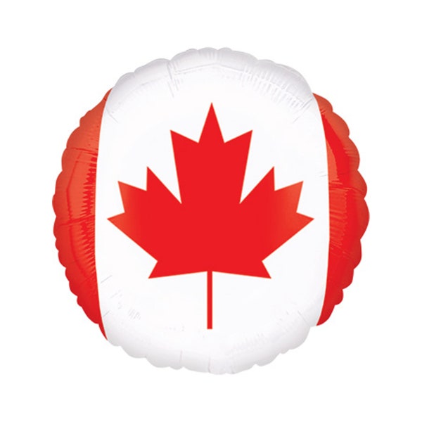 Canadian Flag Balloon 18", Maple Leaf Flag Balloon, Oh Canada Balloon, Canada Flag Balloon, l'Unifolié, Canada Day, Canada Flag Balloon