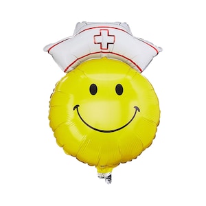 Smiley Nurse Balloon 28", Nurse Decorations, Hospital Balloon, Get Well Balloon, Nursing Balloon, Nurse Appreciation Day, Nursing School