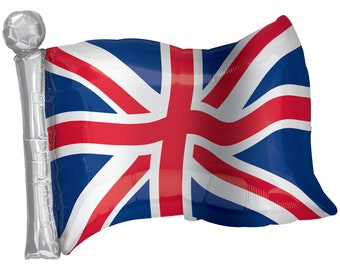 British Flag Balloon 27", Union Jack Balloon, UK Flag Balloon, Union Flag Balloon, United Kingdom Balloon, Britain Balloon, England, London