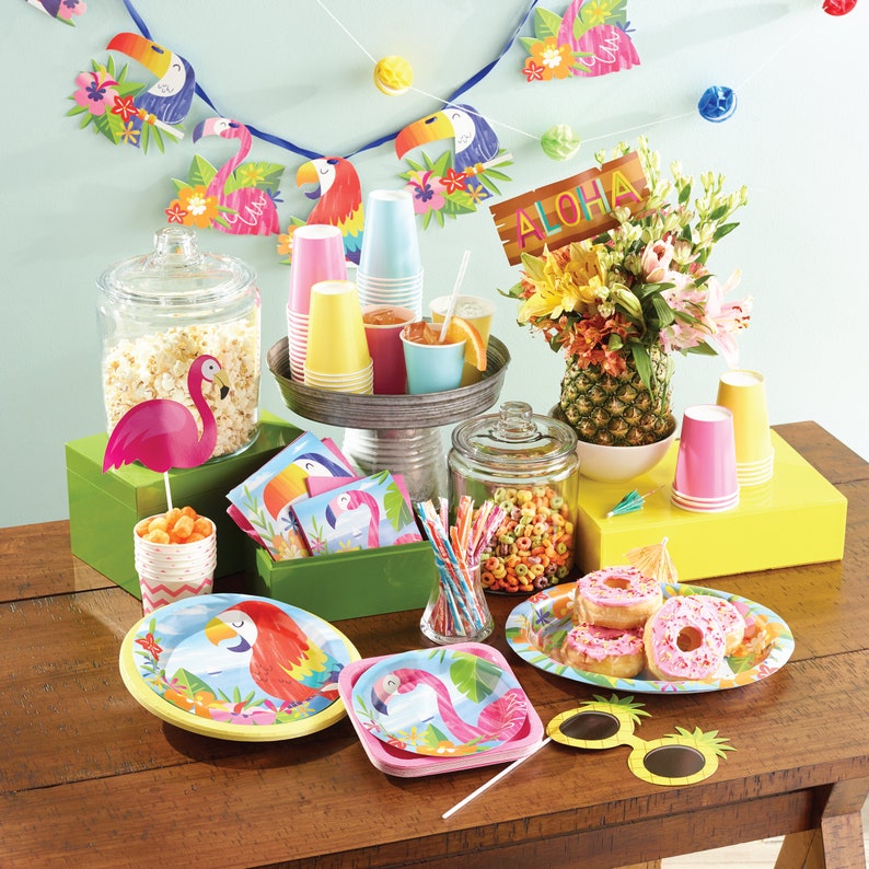 Parrot Centerpiece Luau Party Tropical Party Decoration Etsy