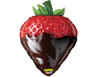 Chocolate Covered Strawberry Balloon 26", Happy Valentine's Day, Romantic Balloon, Anniversary Balloon, Love and Romance, Be My Valentine