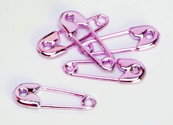 24 Baby Diaper Pin Favors, Pink/purple, Baby Shower, Baby Shower Favors,  Gift Decoration, Pink Diaper Pins, It's a Girl, Gender Reveal Party 