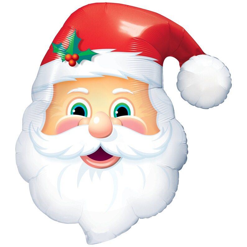 Xmas Christmas Decorations 32 Santa and Six 11 Merry Christmas Balloon Bouquet Santa Balloons Office Christmas Party Christmas Party
