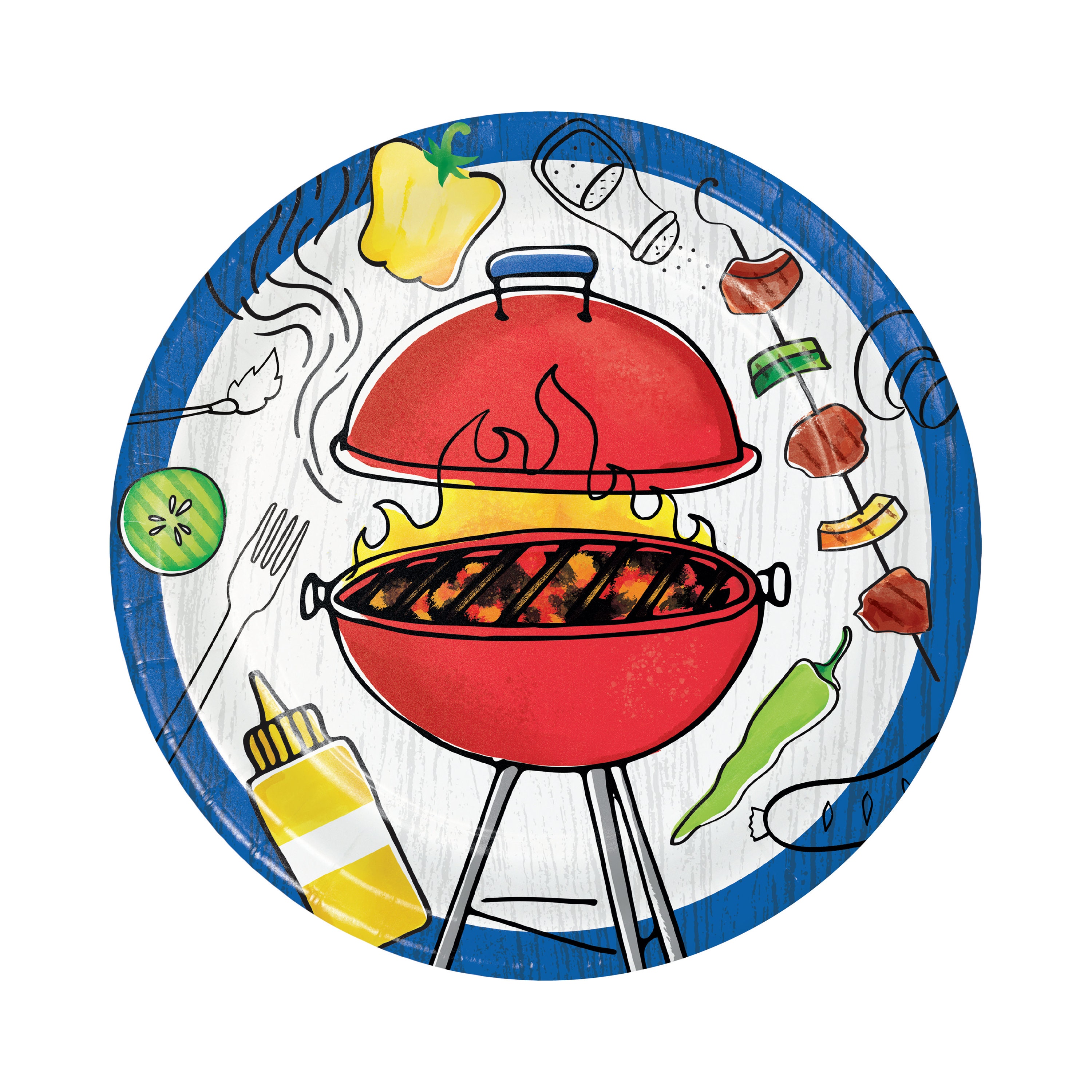 9 BBQ Plates Barbecue Grill Plates Barbque Plates Etsy