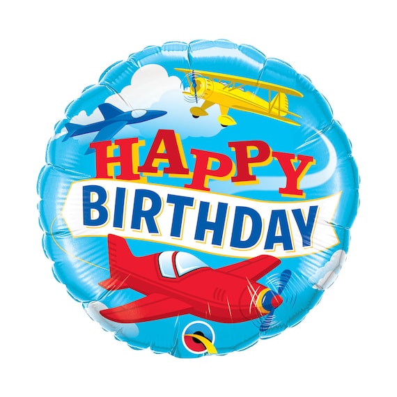 18 Joyeux Anniversaire Avions Ballon Feuille Mylar Etsy France
