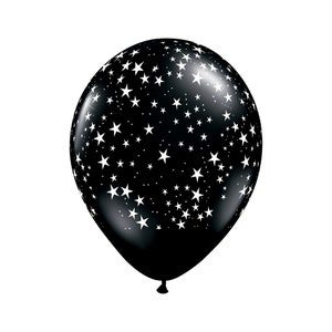 Five White Stars Balloons Latex, Space Party Balloon, Outerspace Balloon, Baby Shower Balloon, Outer Space, Bridal Shower Party
