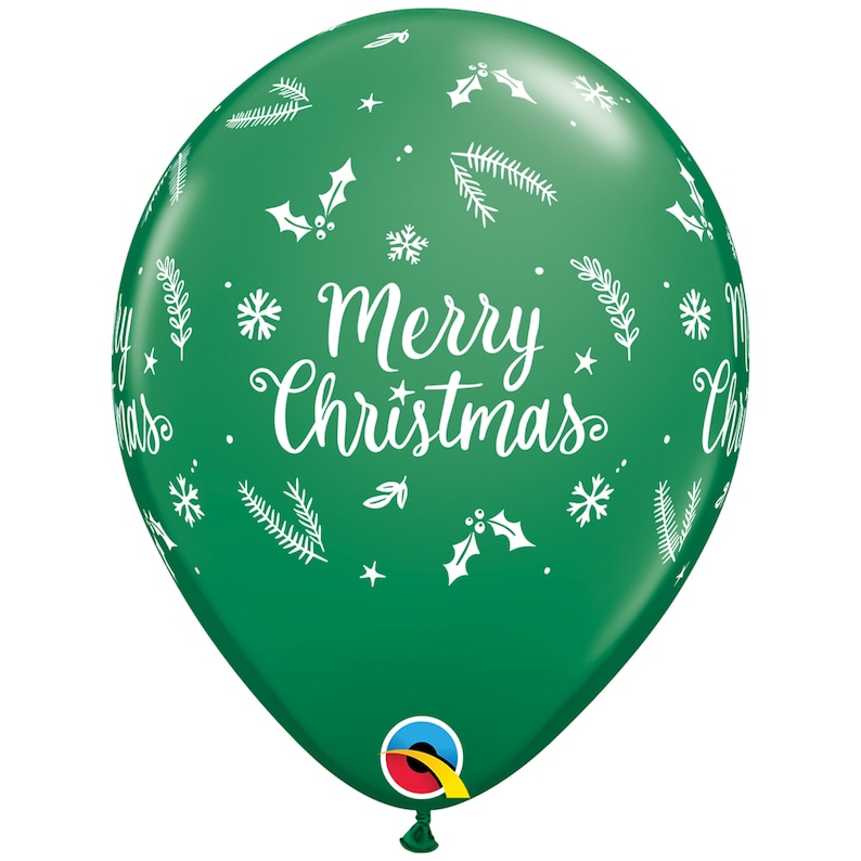 Xmas Christmas Decorations 32 Santa and Six 11 Merry Christmas Balloon Bouquet Santa Balloons Office Christmas Party Christmas Party