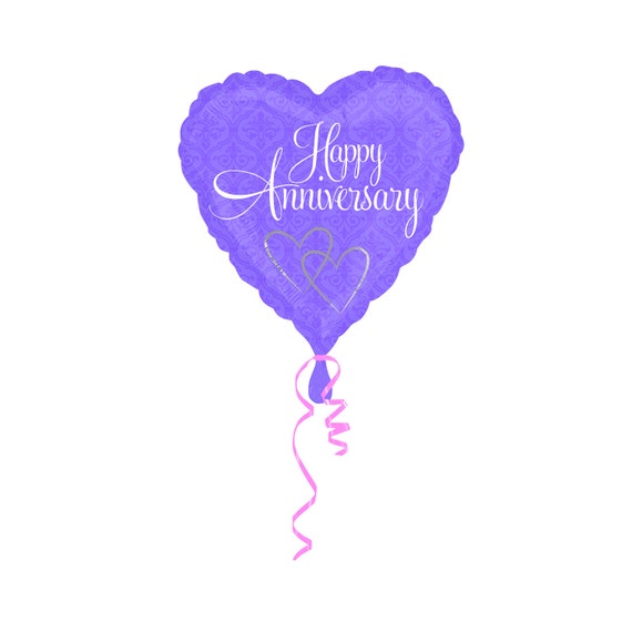 Ballon Mylar Joyeux Anniversaire Blanc & Or