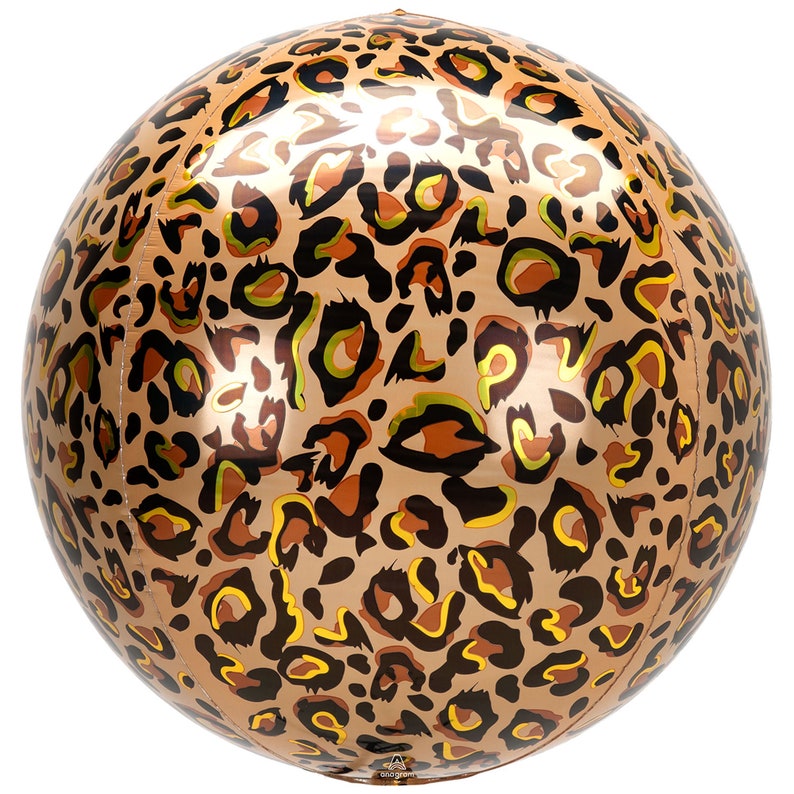 16 Round Leopard Print Balloon Animal Print Safari Balloons Animal Skin Balloon Leopard Decoration Jungle Balloon Animal Hide Balloon