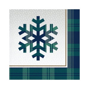 16 Large Christmas Snowflake Napkin, Christmas Party, Holiday Party, Christmas Napkin, Christmas Decoration, Holiday Napkin, Snowflake Decor