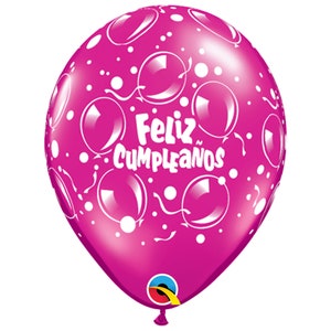 Five Feliz Cumpleaños Balloons Latex, Birthday Party, Birthday Decorations, Happy Birthday Balloons, Spanish Birthday, Children's Party image 5